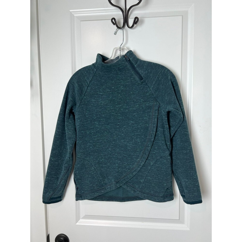 Athleta Girl Crazy Cozy Mock Neck Sweatshirt in heathered teal Size 12 / large